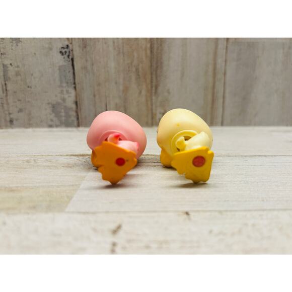 Littlest Pet Shop LPS Vintage Pink and Yellow Duck Lot EUC - Picture 3 of 3